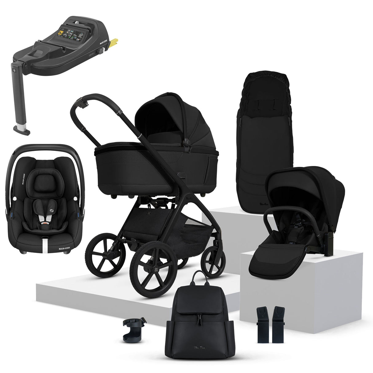 Silver Cross Cove Ultimate Maxi-Cosi Cabriofix i-Size Car Seat Bundle - Onyx 1