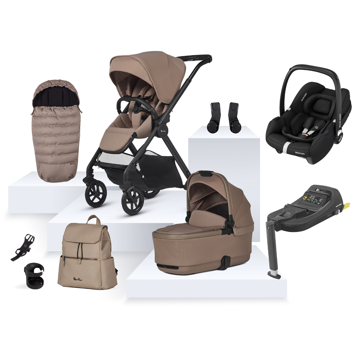 Silver Cross Reef 2 with Maxi-Cosi Cabriofix i-Size Ultimate Bundle - Mocha 1