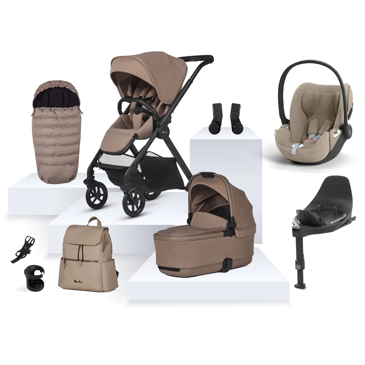 Silver Cross Reef 2 with Cybex Cloud T Ultimate Bundle - Mocha 1