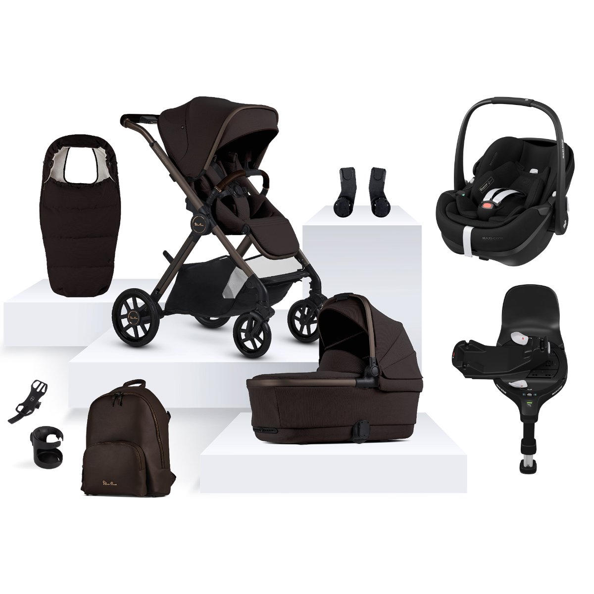 Silver Cross Reef 2 Special Edition with Maxi-Cosi Pebble 360 Pro2 Ultimate Bundle - Ganache 1