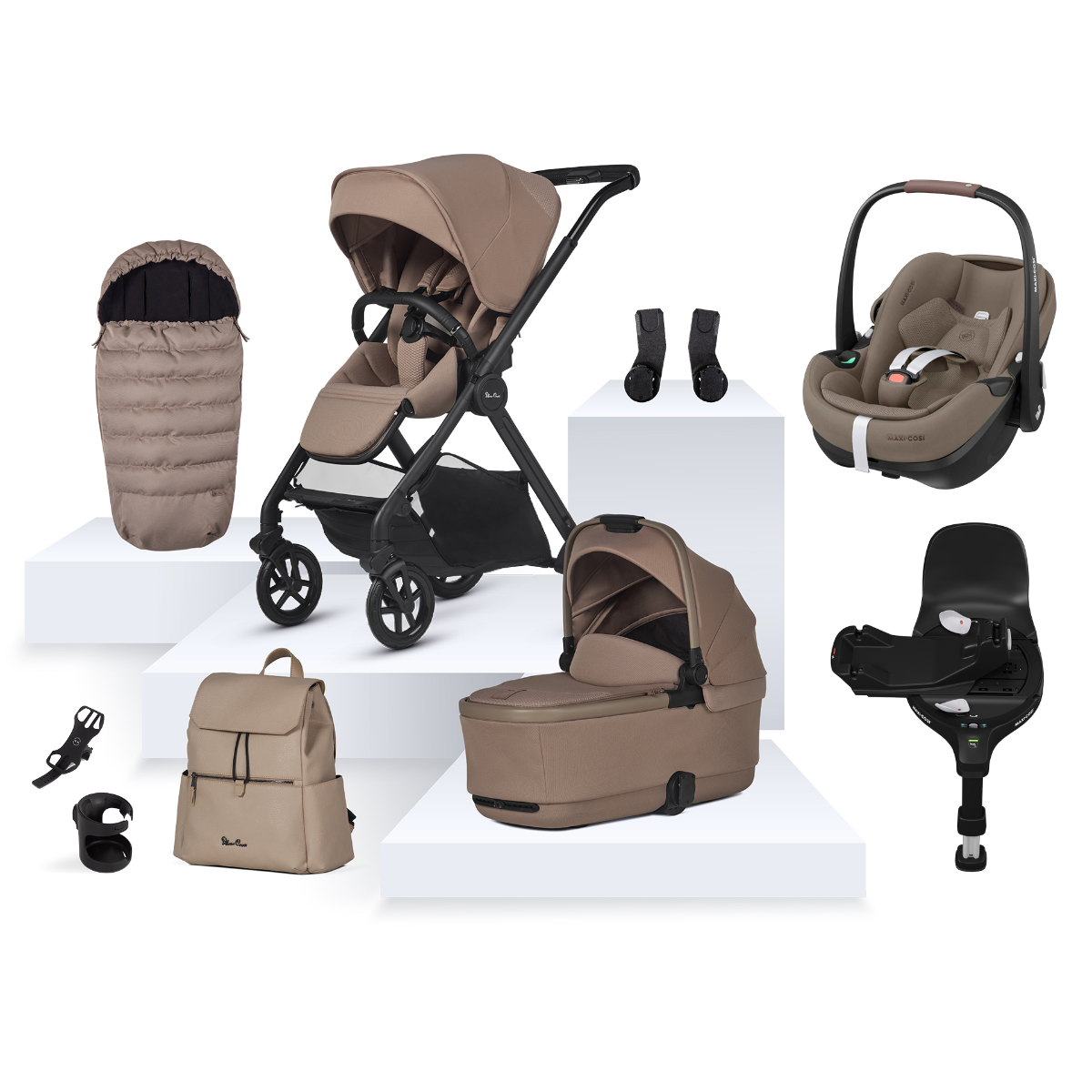 Silver Cross Reef 2 with Maxi-Cosi Pebble 360 Pro2 Ultimate Bundle - Mocha 1
