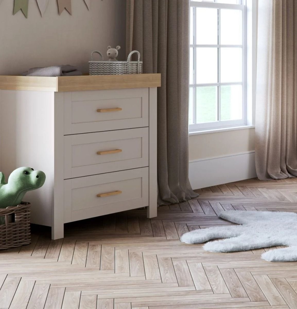 Silver Cross Seville Dresser - Cashmere Oak 4