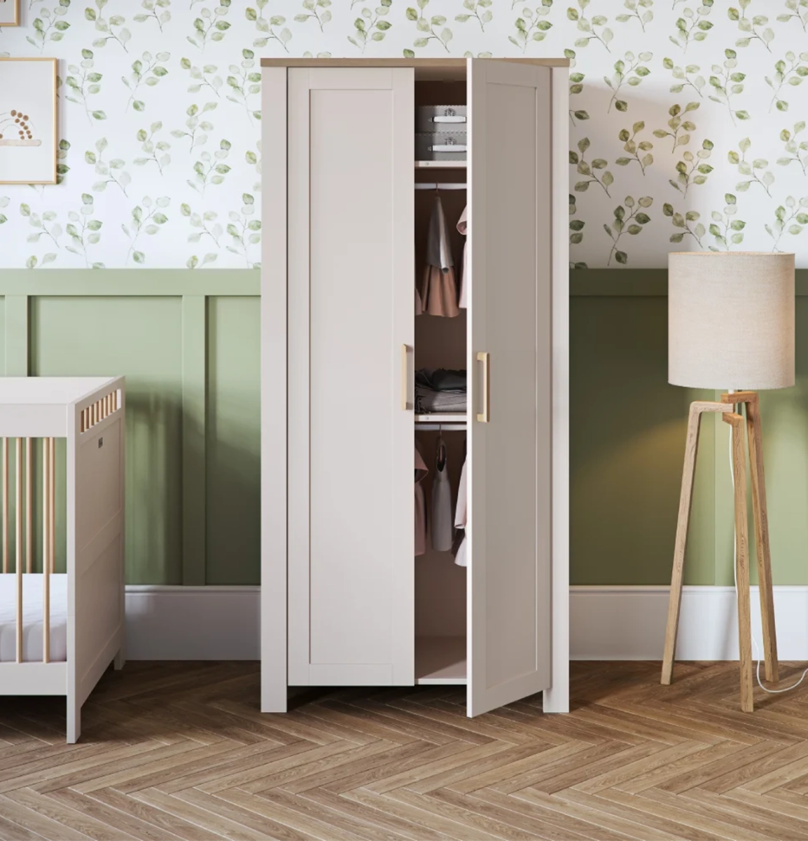 Silver Cross Seville Wardrobe - Cashmere Oak 1