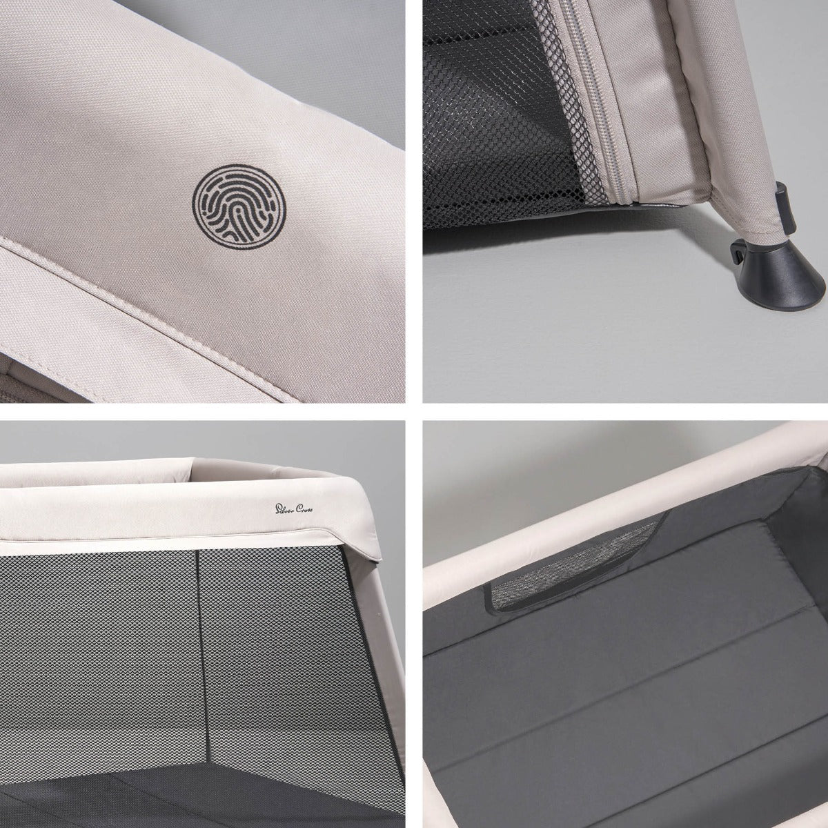 Silver Cross Slumber 3-in-1 Travel Cot - Stone 4