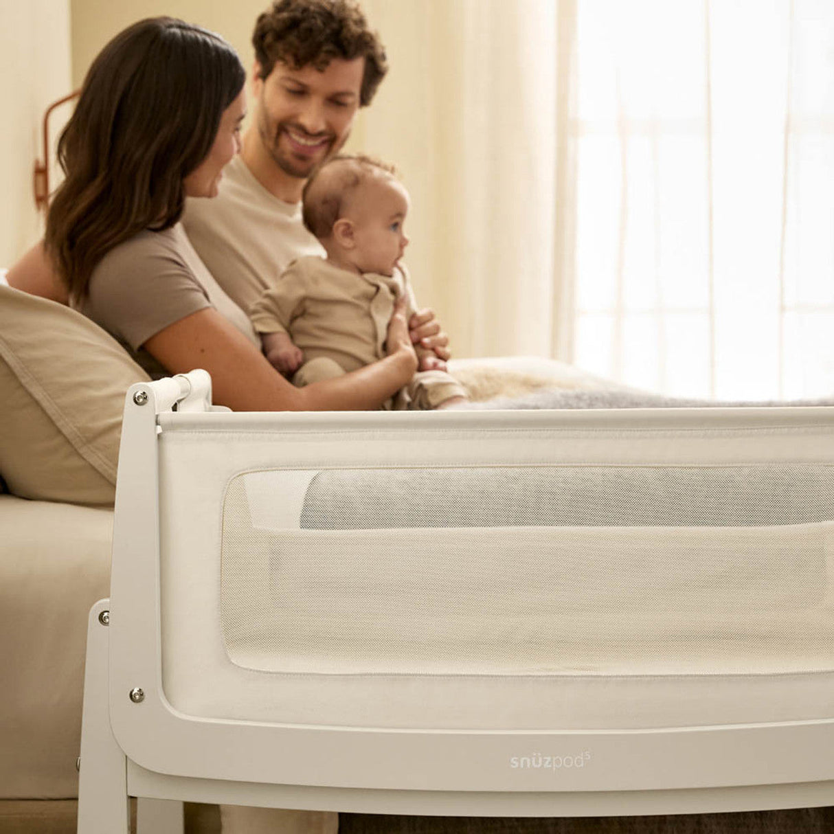 Snuzpod 5 Bedside Crib - Cashmere 4