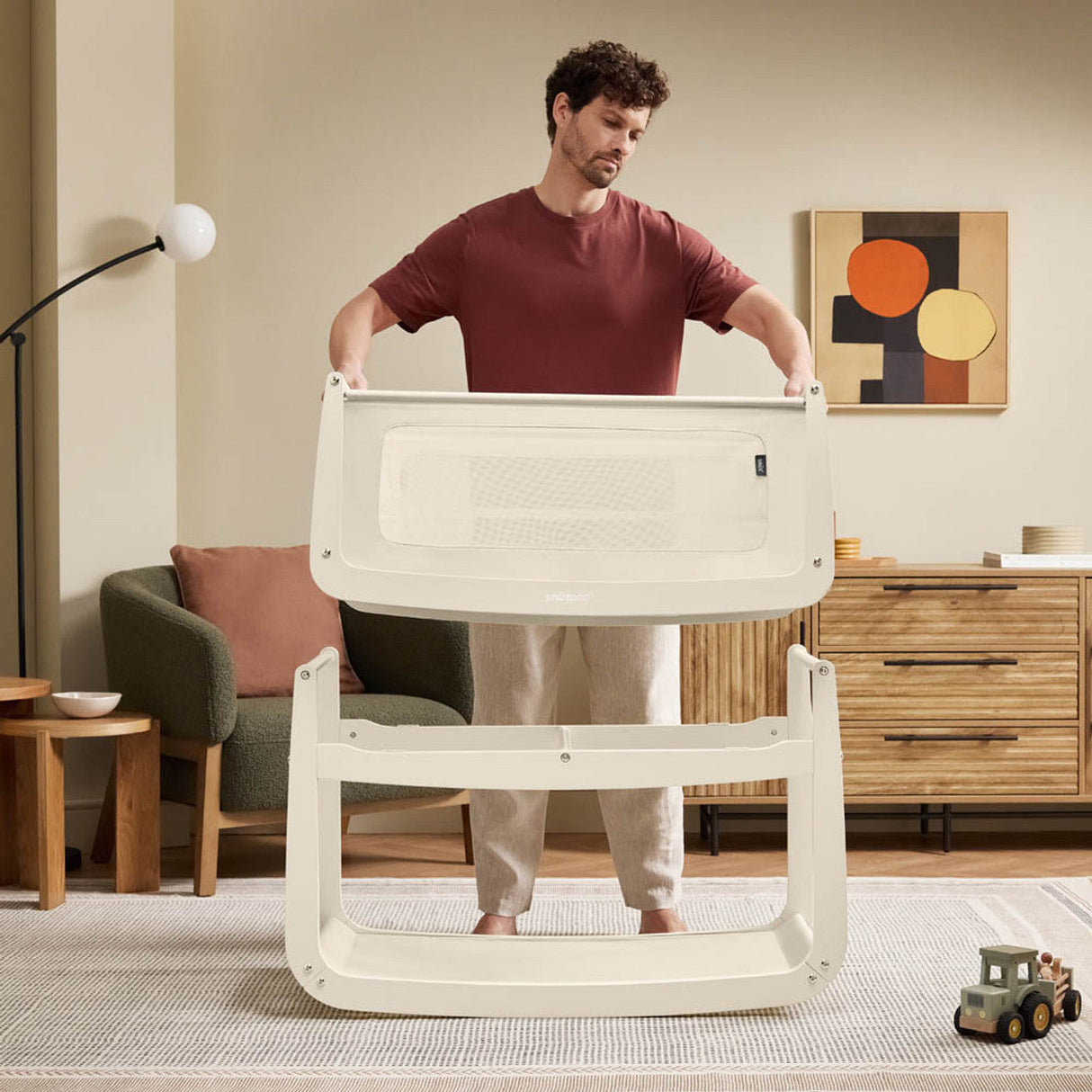 Snuzpod 5 Bedside Crib - Cashmere 10