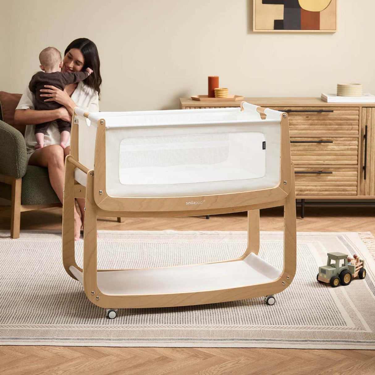 Snuzpod 5 Bedside Crib - Natural 8