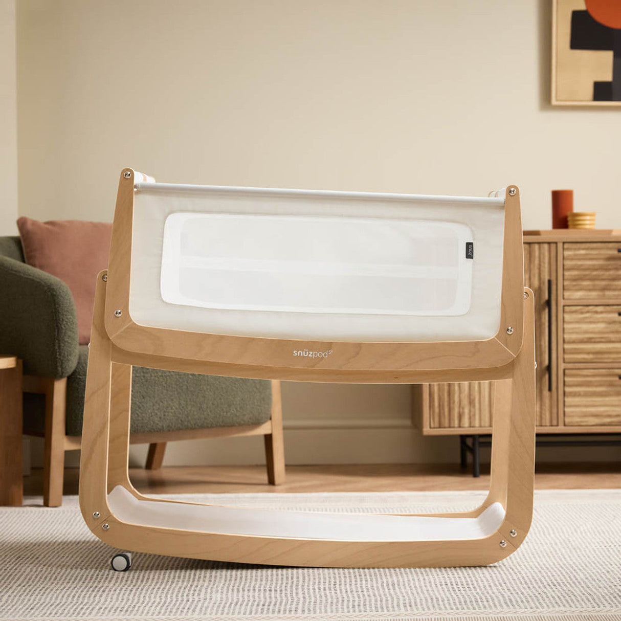 Snuzpod 5 Bedside Crib - Natural 11