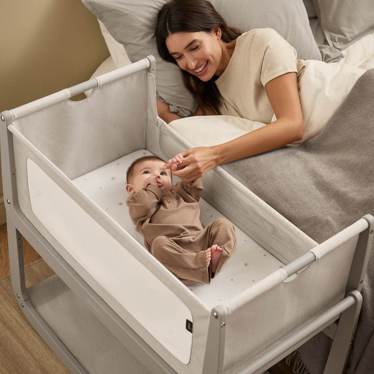 Snuzpod 5 Bedside Crib - Pebble 7