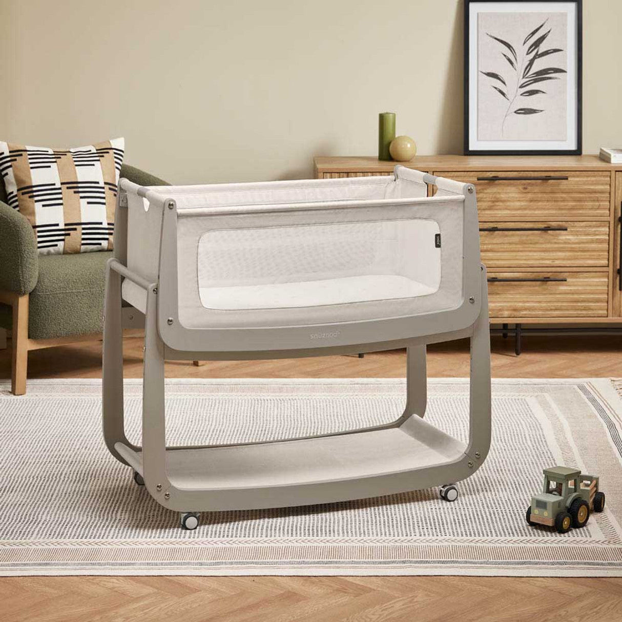Snuzpod 5 Bedside Crib - Pebble 8