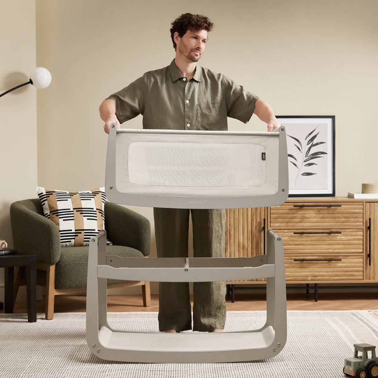 Snuzpod 5 Bedside Crib - Pebble 10