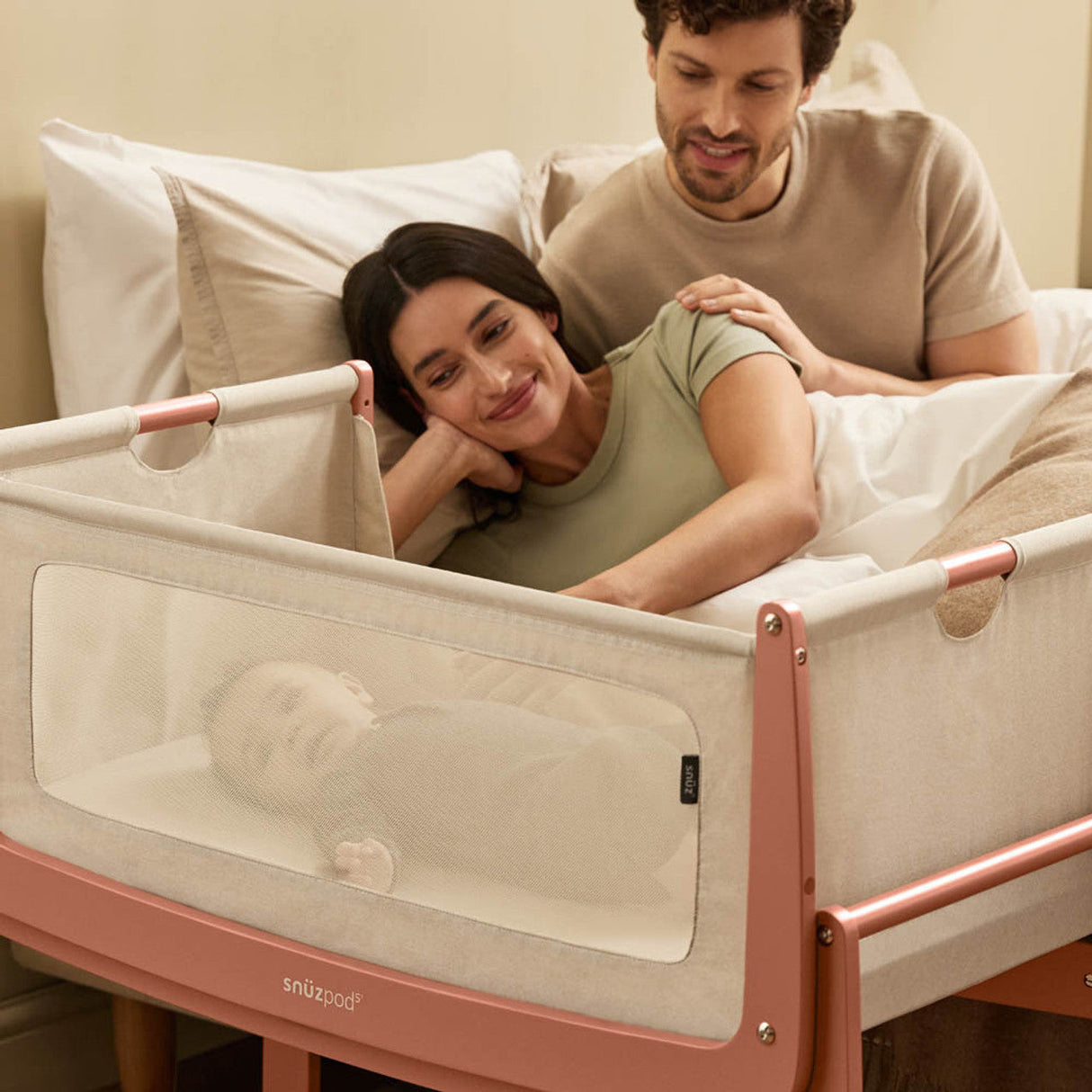 Snuzpod 5 Bedside Crib - Terracotta 4