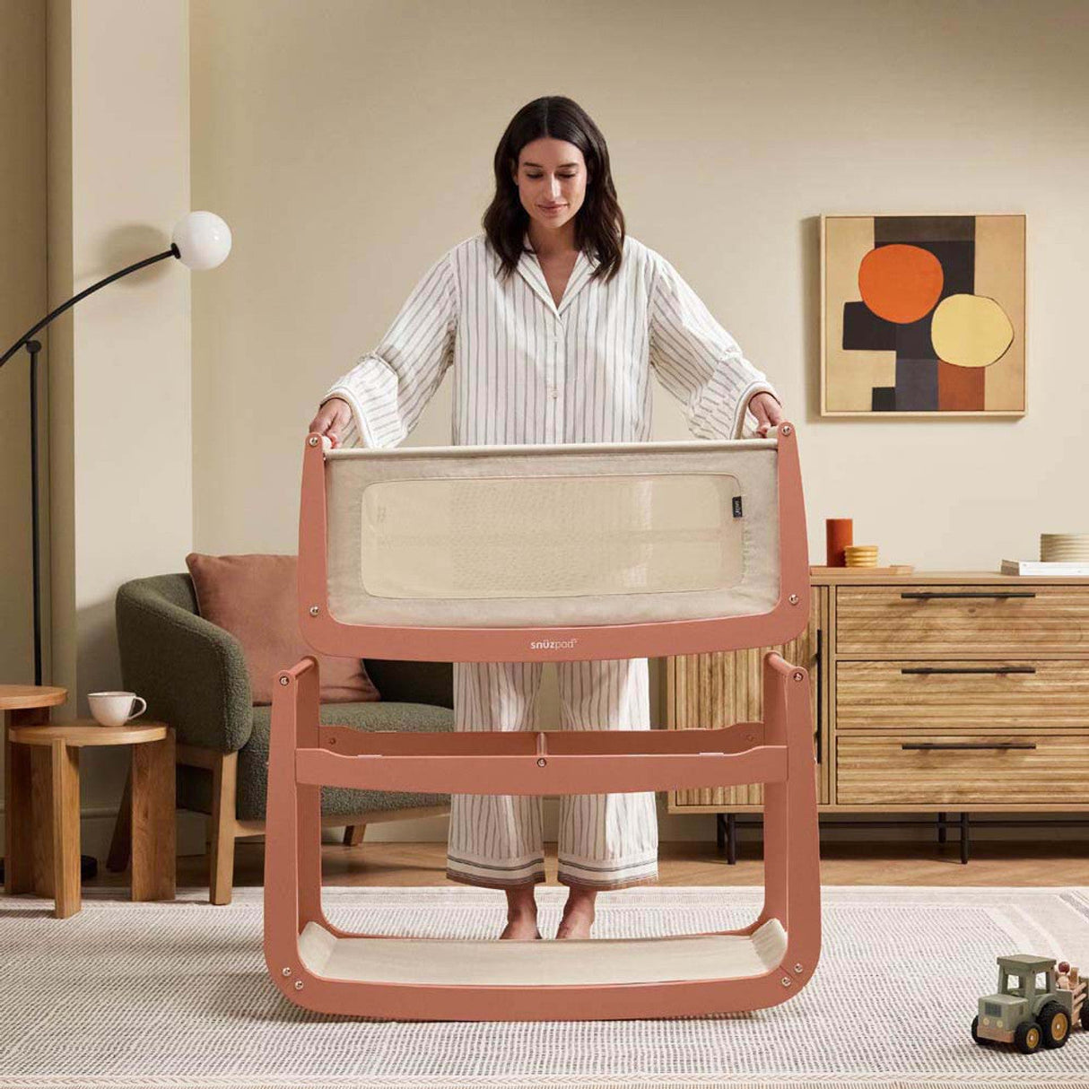 Snuzpod 5 Bedside Crib - Terracotta 10