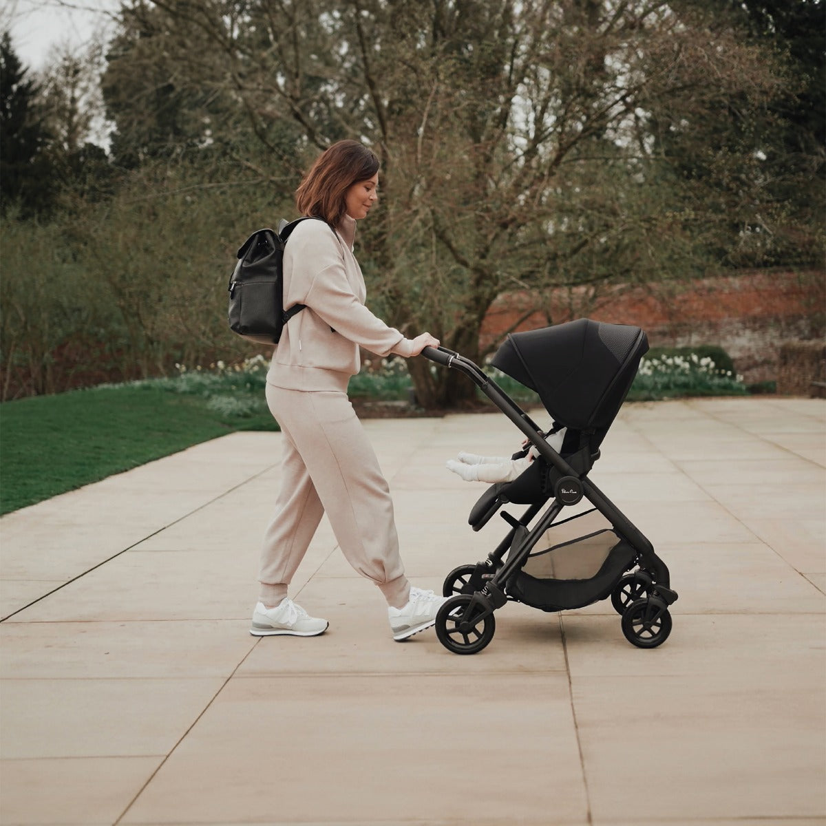 Silver Cross Dune 2 Pushchair and First Bed Folding Carrycot - Mocha 7