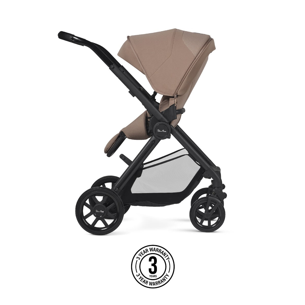 Silver Cross Reef 2 Pushchair and First Bed Folding Carrycot - Mocha 2