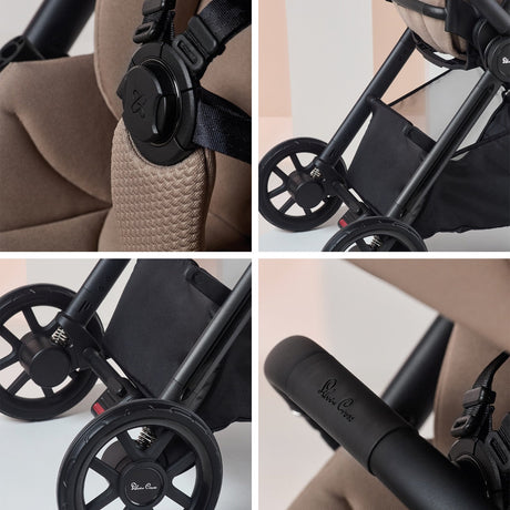 Silver Cross Reef 2 Pushchair and First Bed Folding Carrycot - Mocha 4