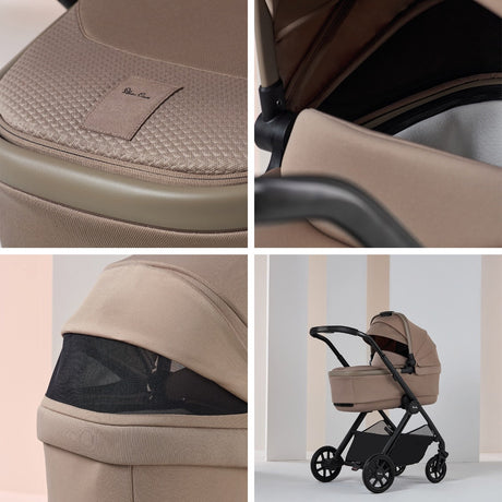 Silver Cross Reef 2 Pushchair and First Bed Folding Carrycot - Mocha 5