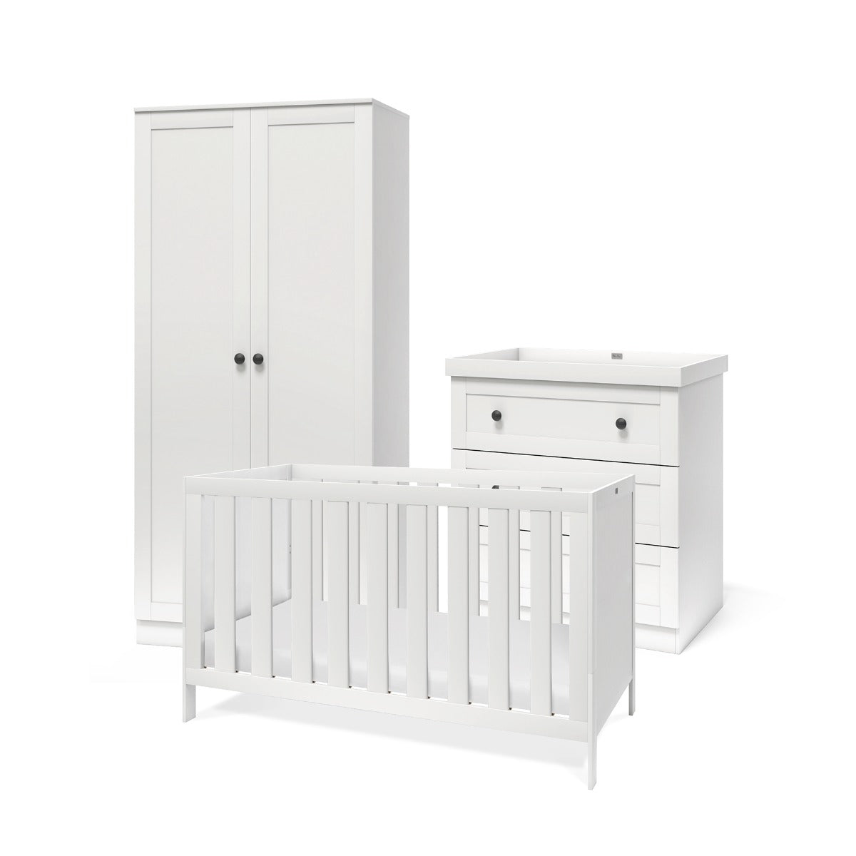 Silver Cross Bromley 3 Piece Complete Room Set - White 2