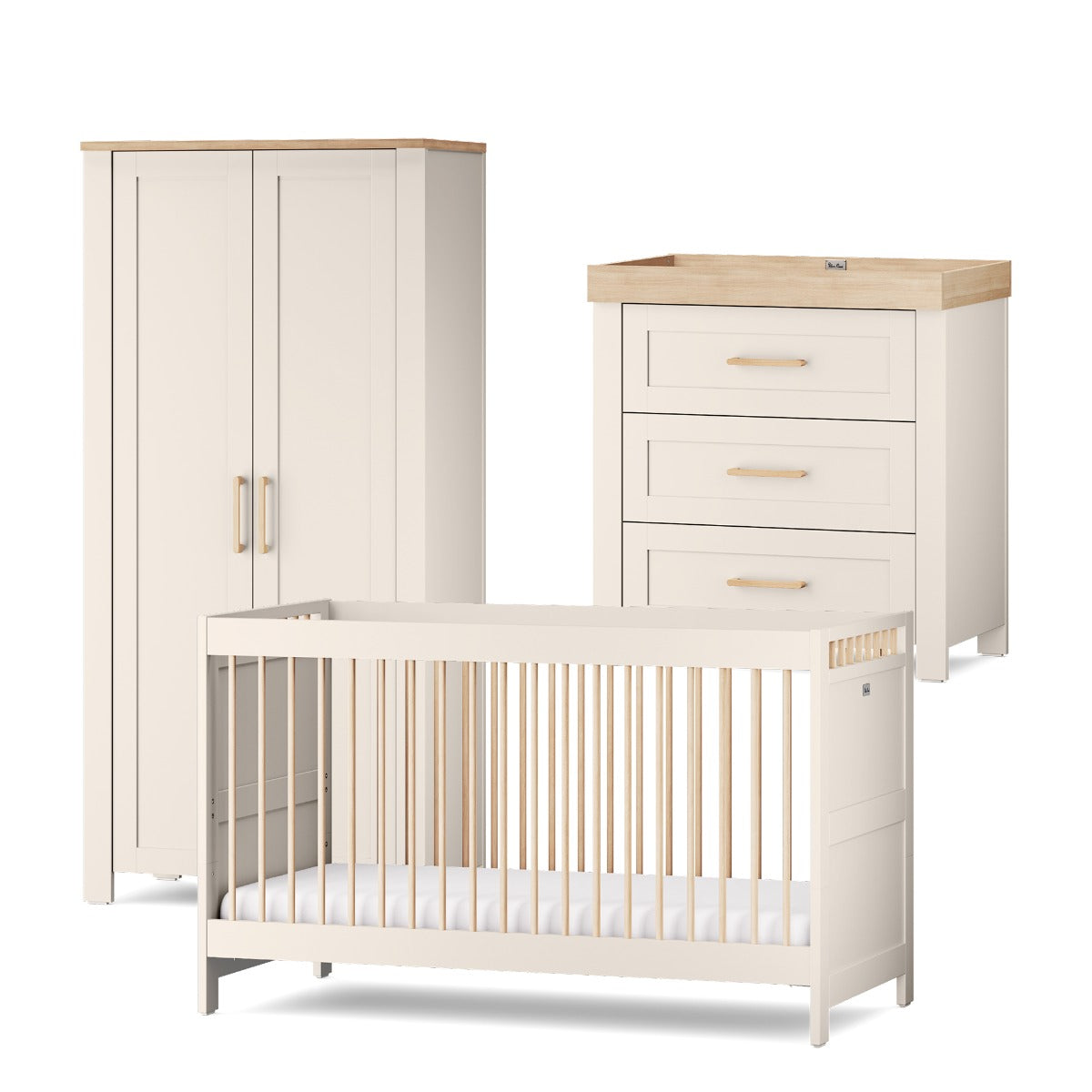 Silver Cross Seville 3 Piece Complete Room Set - Cashmere Oak 2