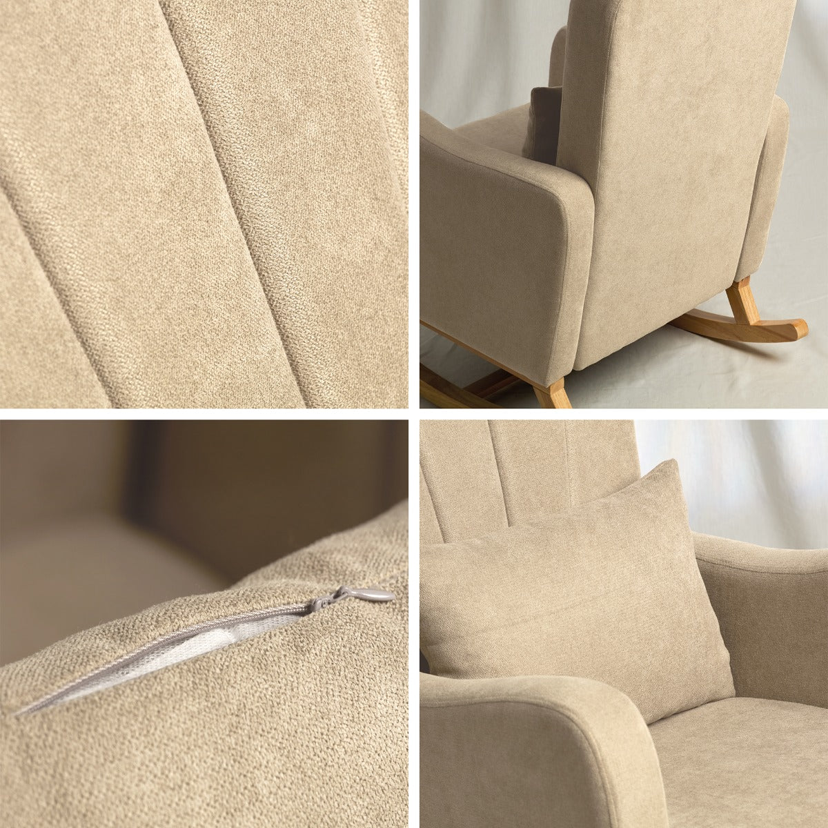 Silver Cross Carmel Nursing Chair - Almond/Cream 4