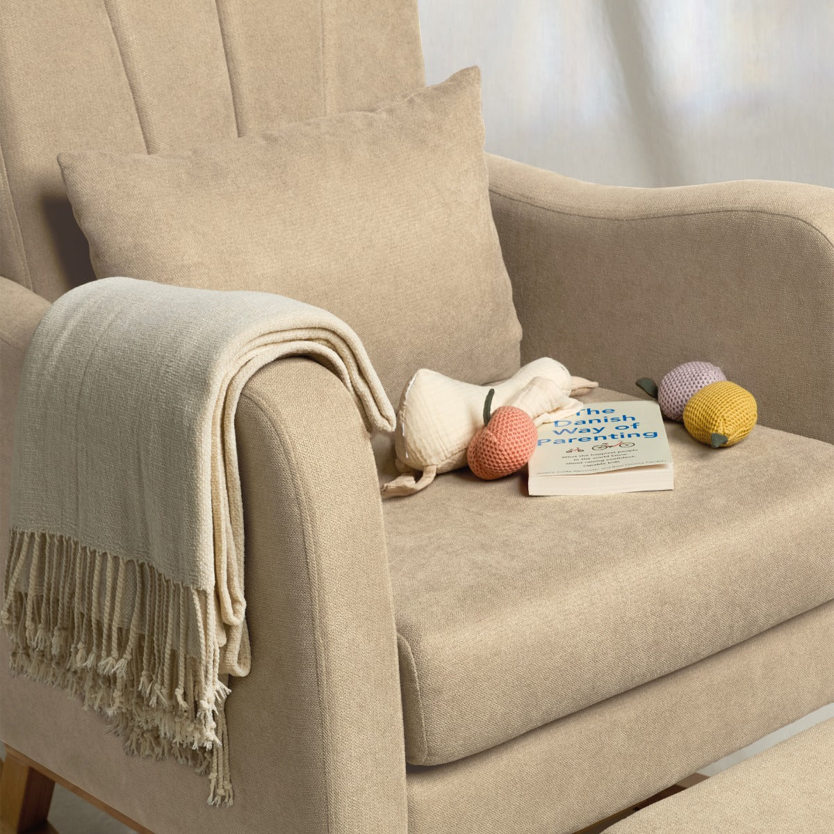 Silver Cross Carmel Nursing Chair - Almond/Cream 5