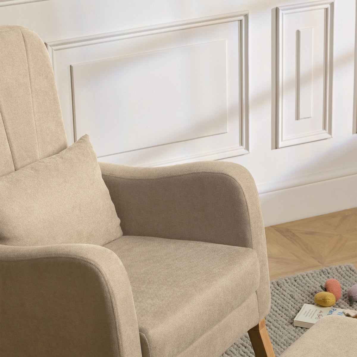 Silver Cross Carmel Nursing Chair - Almond/Cream 8