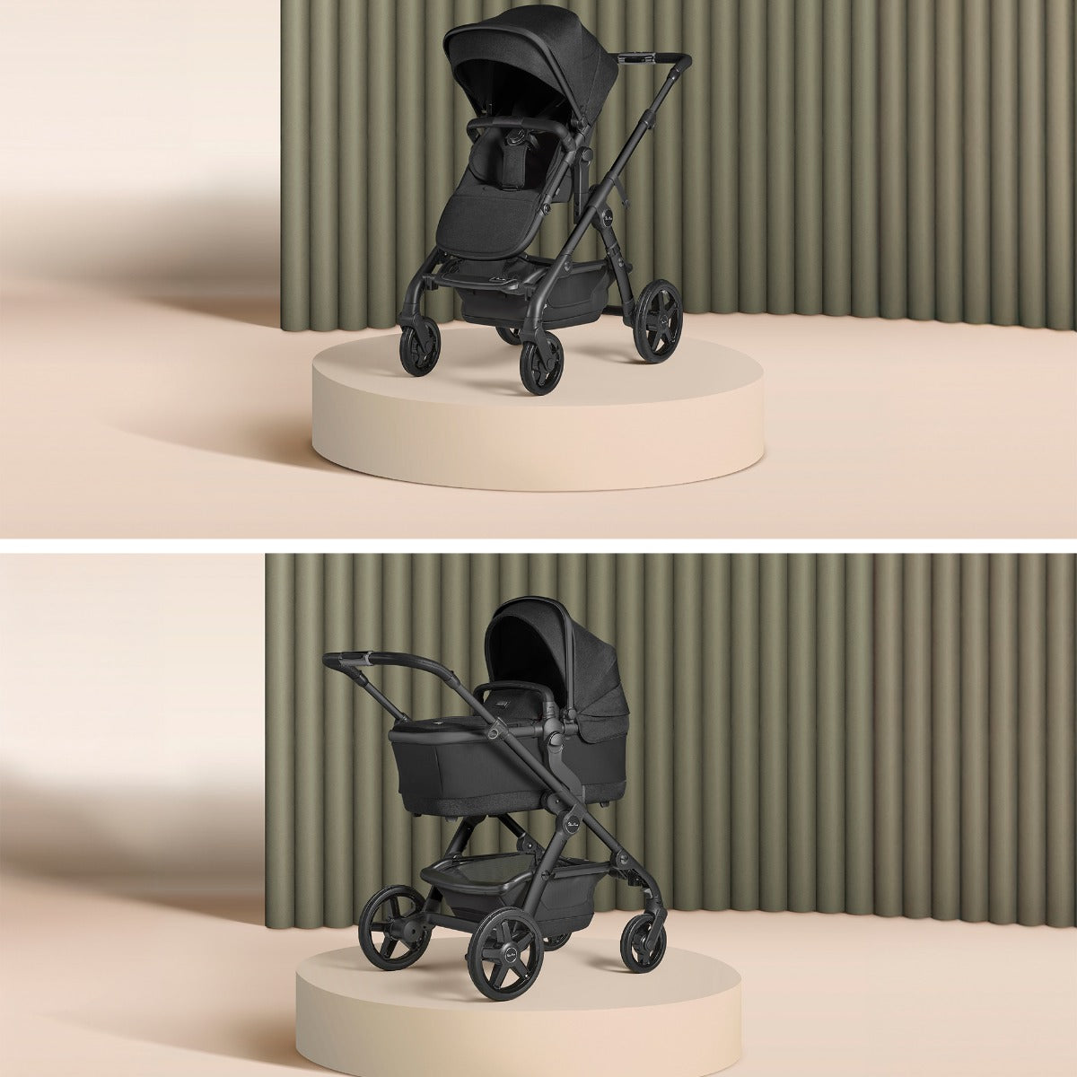 Silver Cross Wave 3 Pram & Pushchair + Ultimate Pack + Motion All Size - Onyx 4