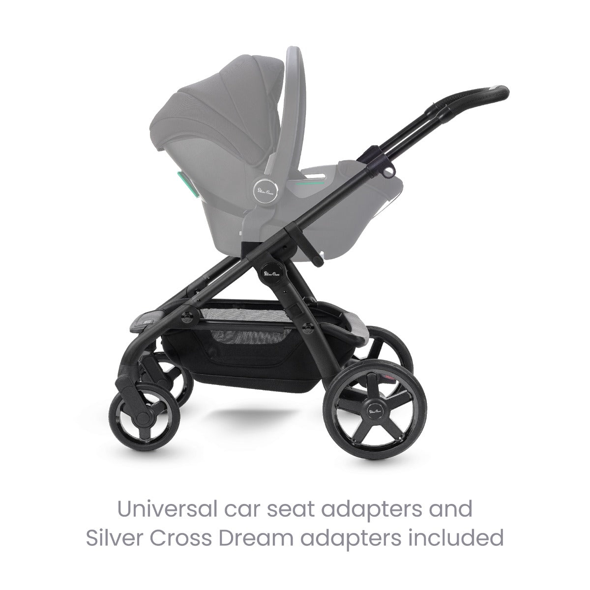 Silver Cross Wave 3 Pram & Pushchair + Ultimate Pack + Motion All Size - Onyx 9