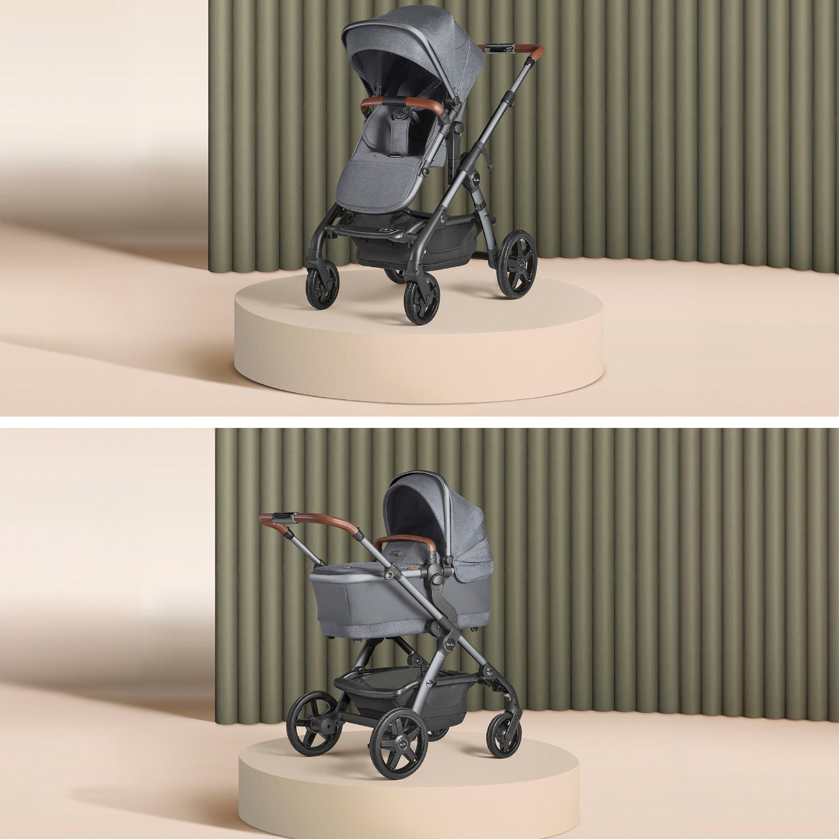 Silver Cross Wave 3 Pram & Pushchair + Ultimate Pack + Motion All Size - Lunar 3
