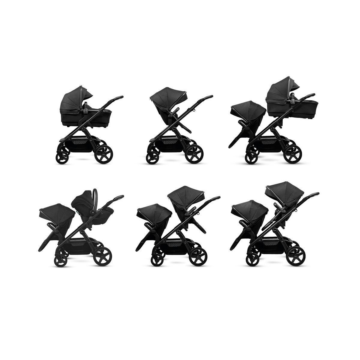 Silver Cross Wave 3 Twin Travel System Bundle - Onyx 4