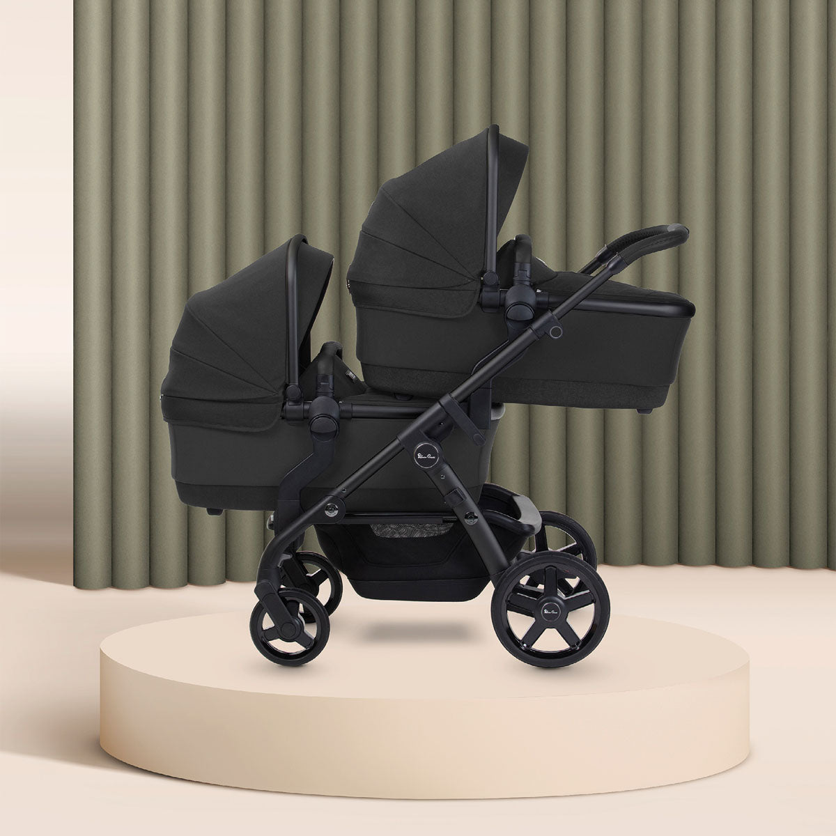 Silver Cross Wave 3 Twin Travel System Bundle - Onyx 5