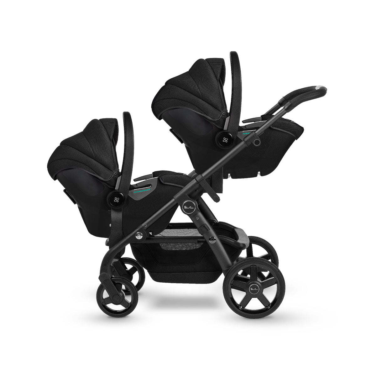 Silver Cross Wave 3 Twin Travel System Bundle - Onyx 9
