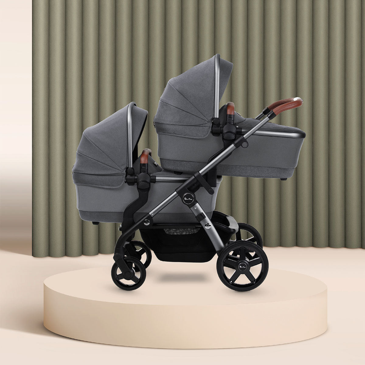 Silver Cross Wave 3 Twin Travel System Bundle - Lunar 5