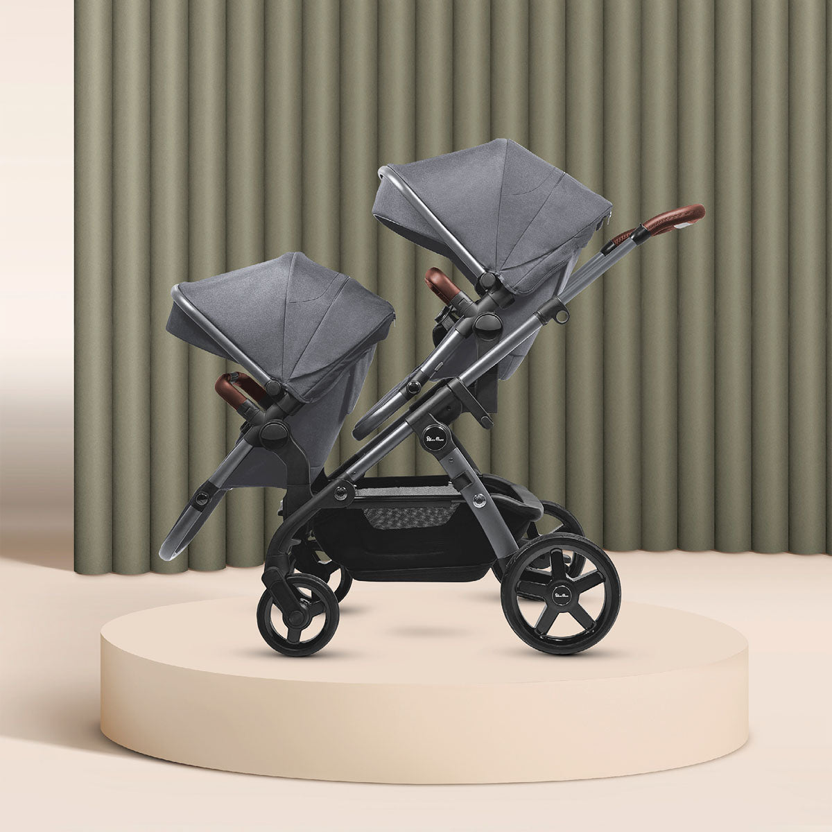 Silver Cross Wave 3 Twin Travel System Bundle - Lunar 6