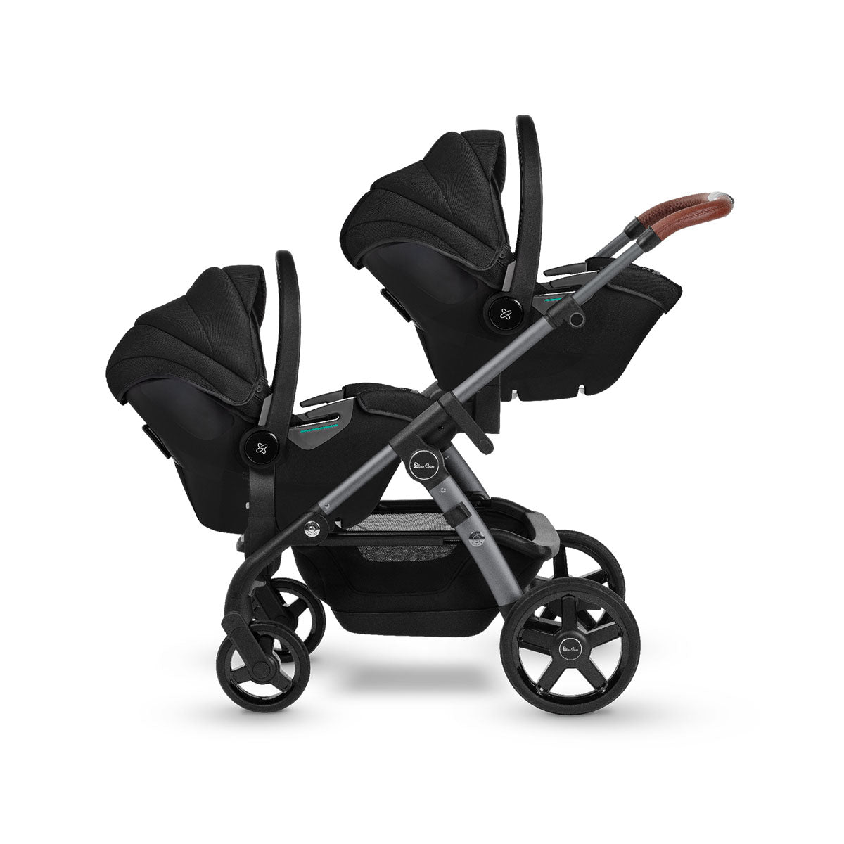 Silver Cross Wave 3 Twin Travel System Bundle - Lunar 9