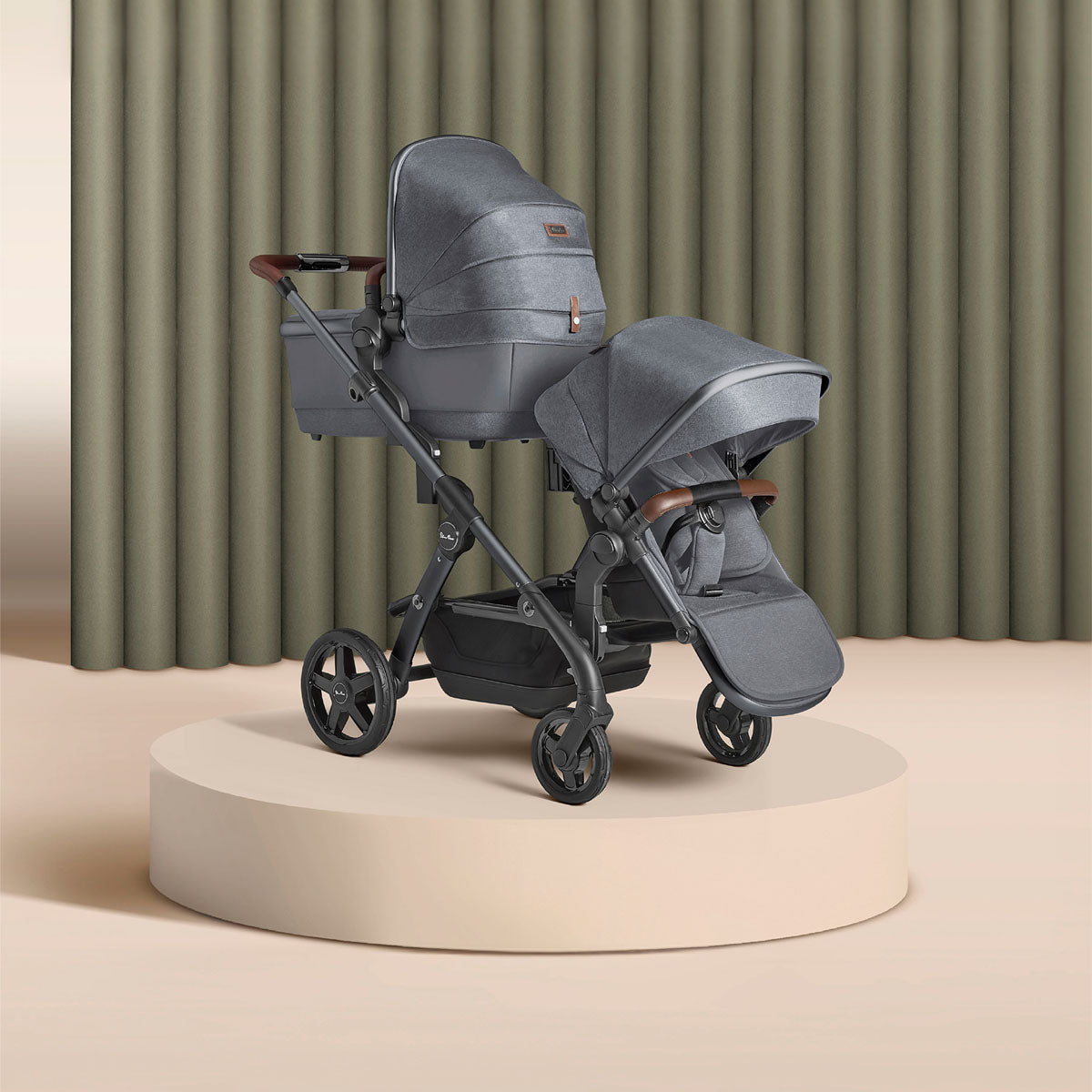 Silver Cross Wave 3 Twin Travel System Bundle - Lunar 10
