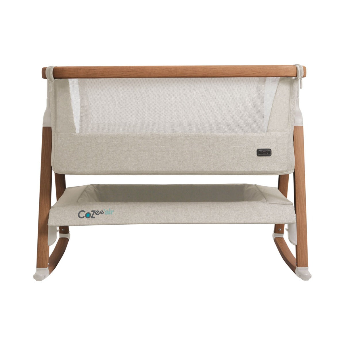 Tutti Bambini CoZee Air Bedside Crib - Scandinavian Walnut and Ecru 3