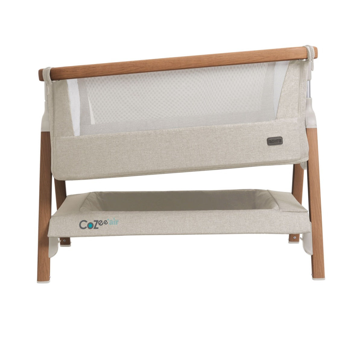 Tutti Bambini CoZee Air Bedside Crib - Scandinavian Walnut and Ecru 4