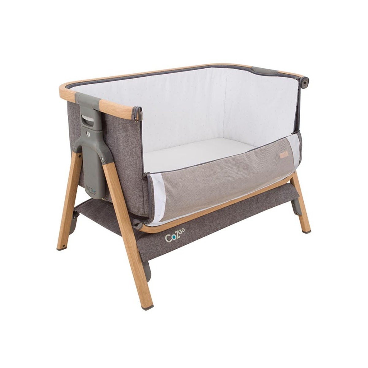 Tutti Bambini CoZee Bedside Crib - Oak and Charcoal 15