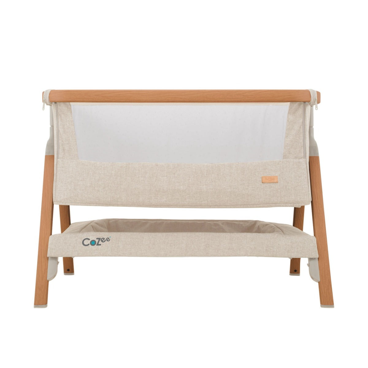 Tutti Bambini CoZee Bedside Crib - Scandinavian Walnut and Ecru 3
