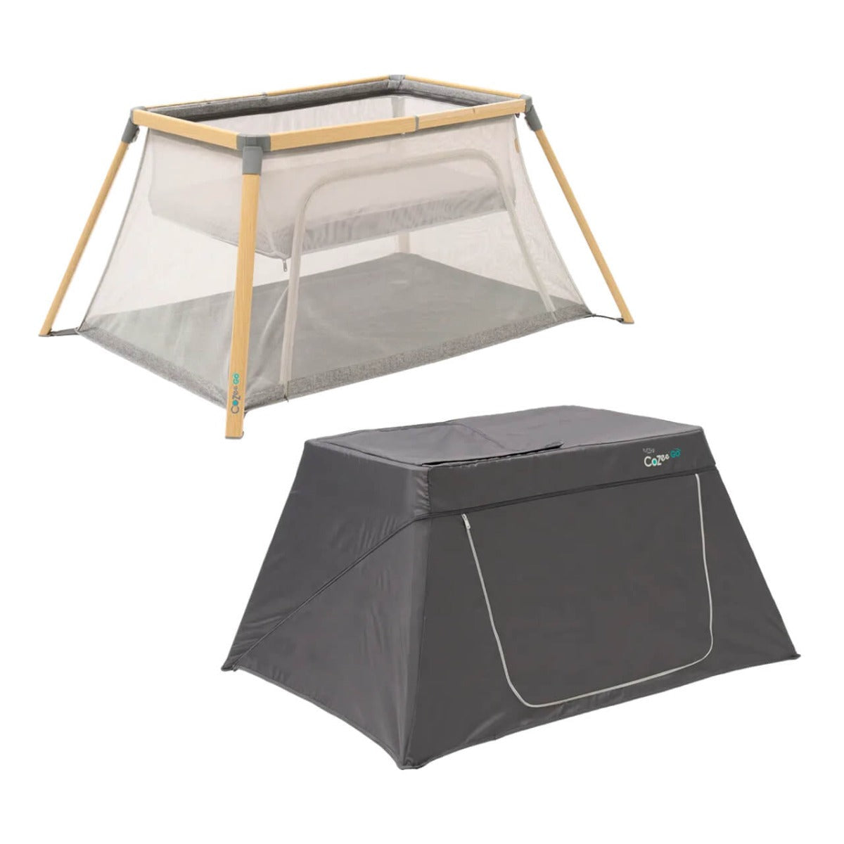Tutti Bambini CoZee Go Day & Night Bundle - Oak/Charcoal 1