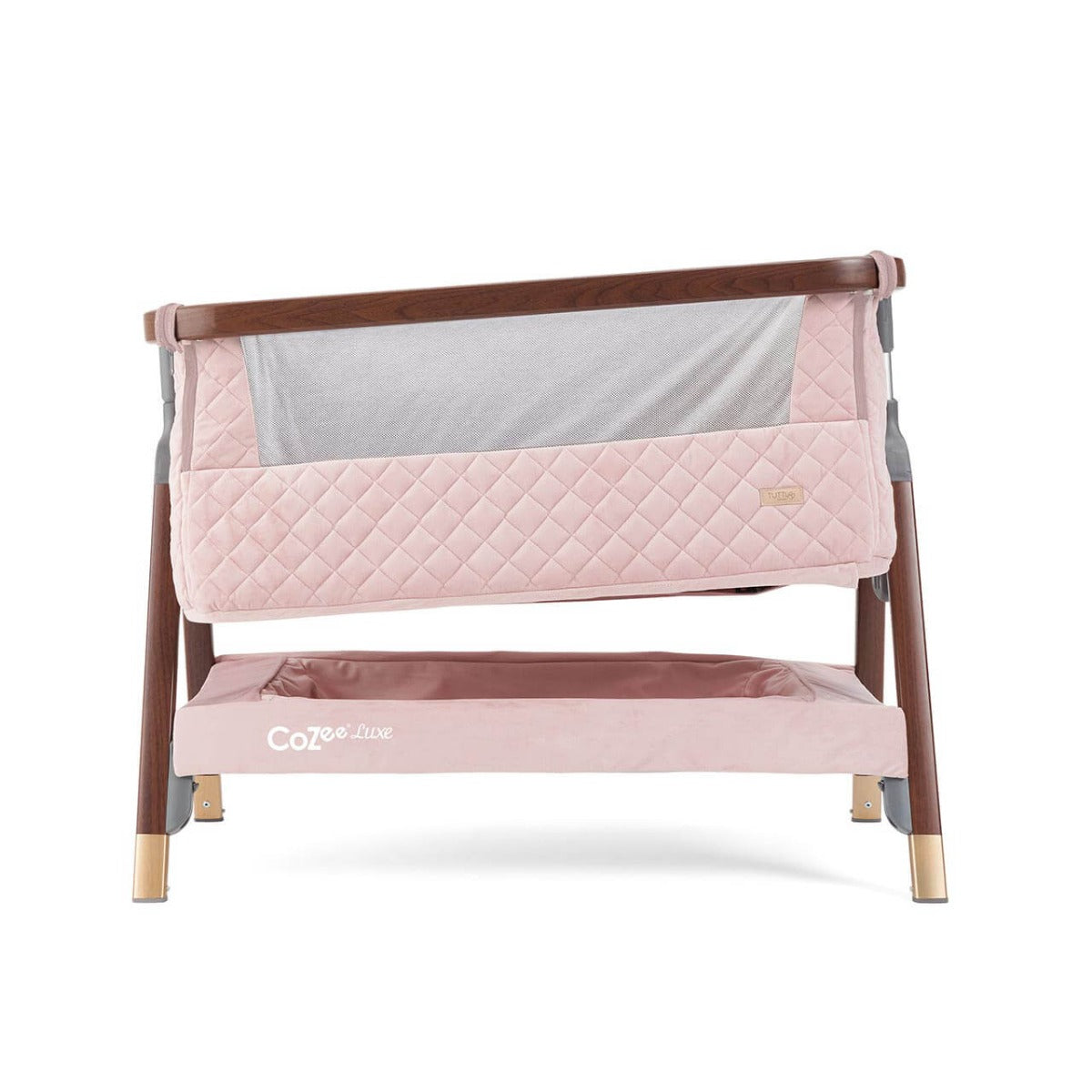 Tutti Bambini CoZee Luxe Bedside Crib - Walnut/Blush 5