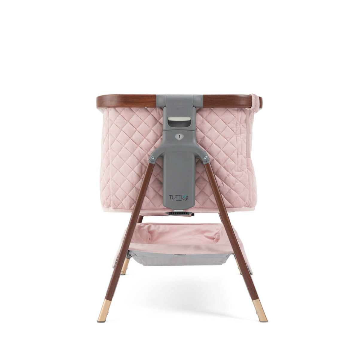 Tutti Bambini CoZee Luxe Bedside Crib - Walnut/Blush 7