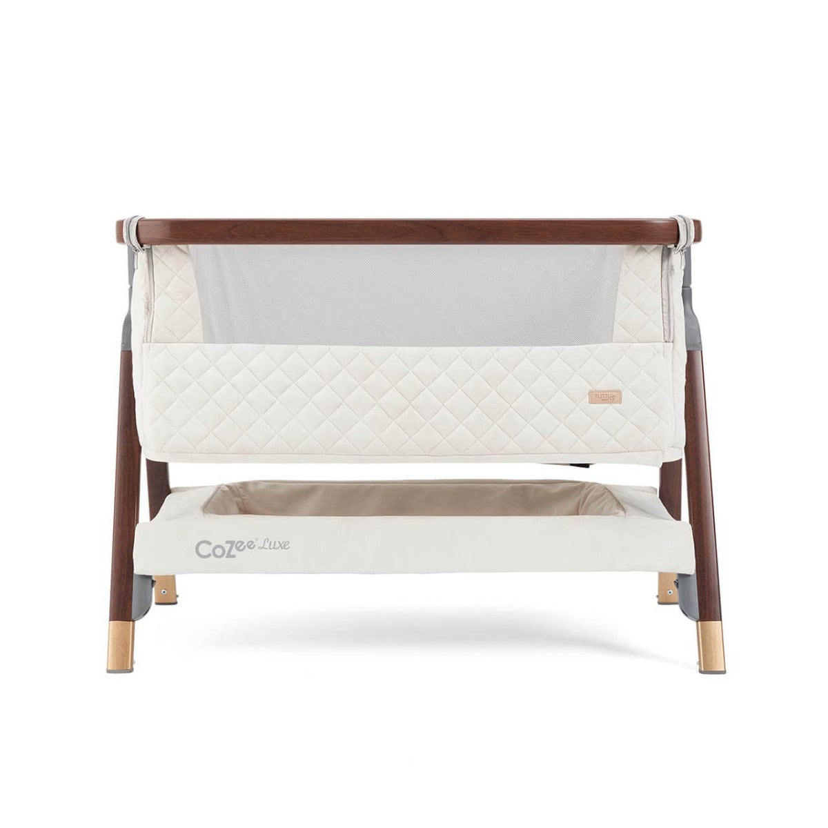Tutti Bambini CoZee Luxe Bedside Crib - Walnut/Cream 5
