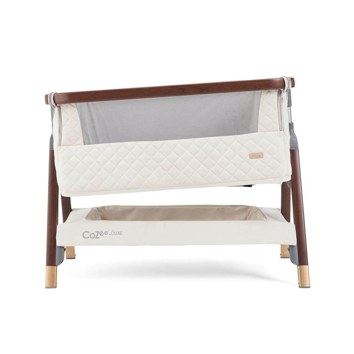 Tutti Bambini CoZee Luxe Bedside Crib - Walnut/Cream 6