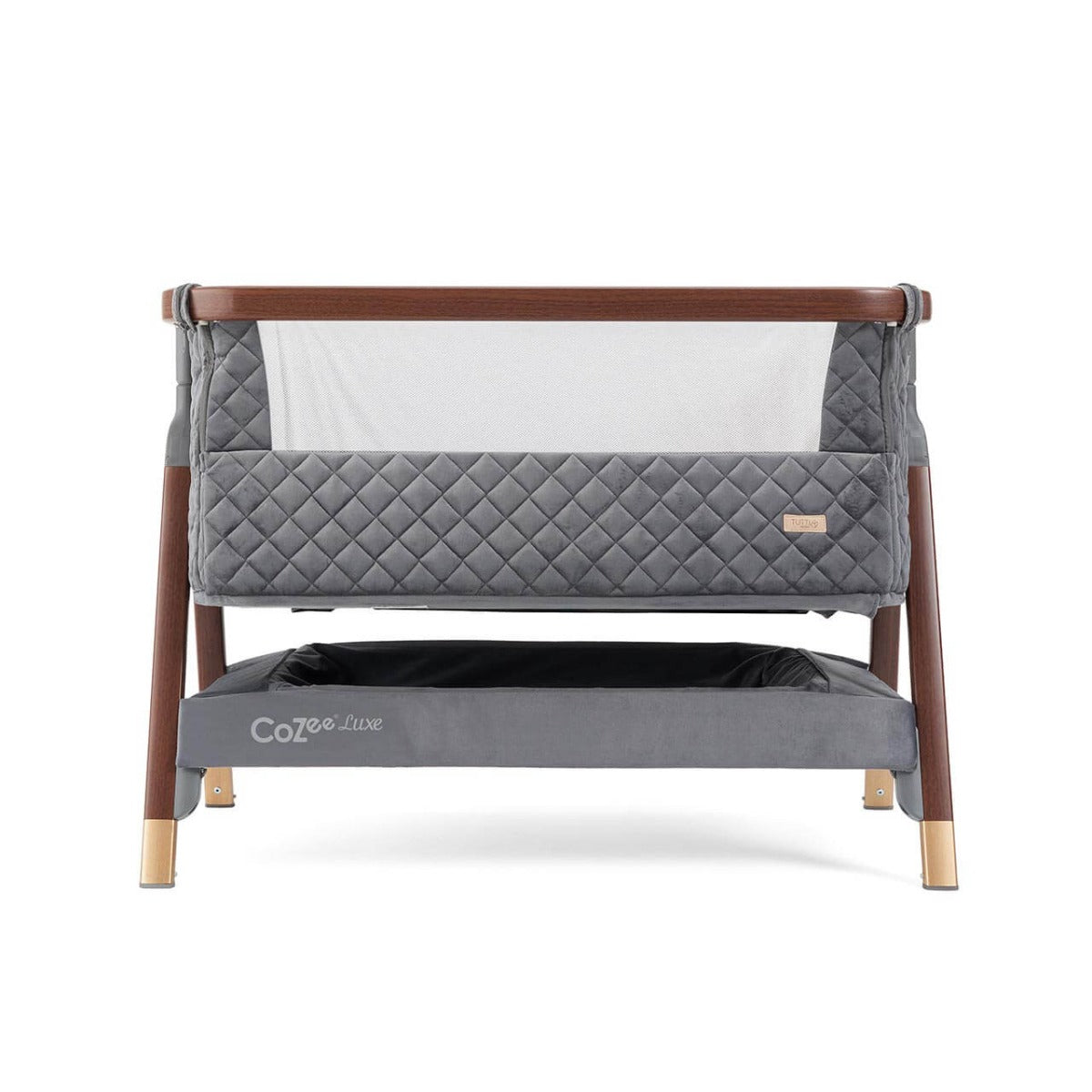 Tutti Bambini CoZee Luxe Bedside Crib - Walnut/Slate 7