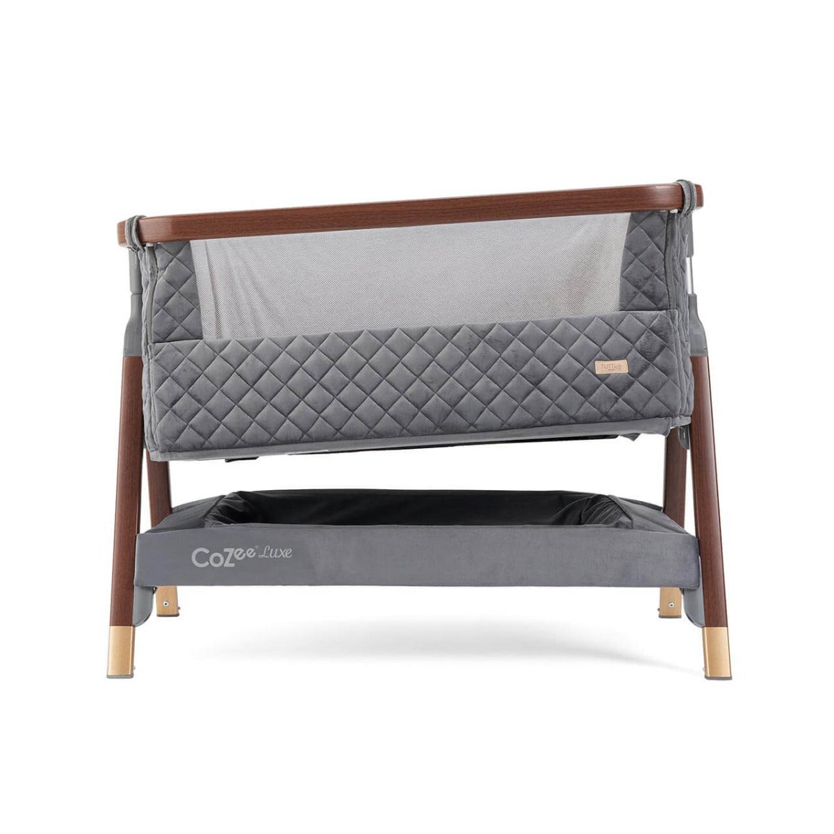 Tutti Bambini CoZee Luxe Bedside Crib - Walnut/Slate 8