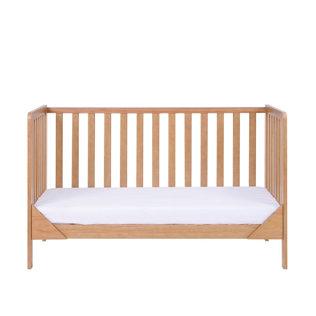 Tutti Bambini Malmo Cot Bed, Cot Top Changer and Mattress Bundle - Oak 6