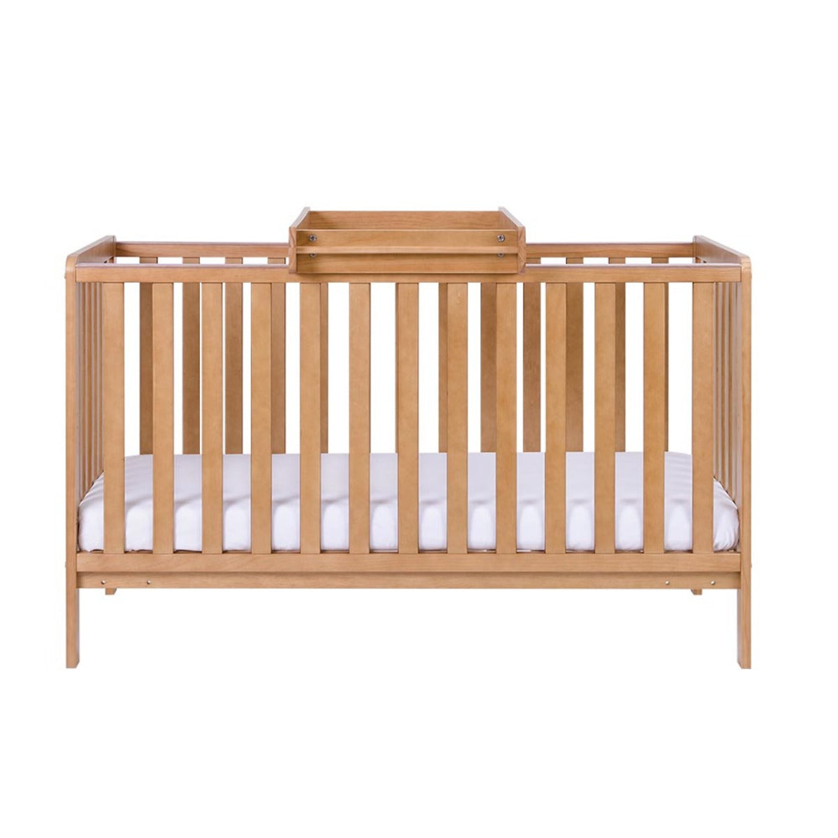 Tutti Bambini Malmo Cot Bed, Cot Top Changer and Mattress Bundle - Oak 20