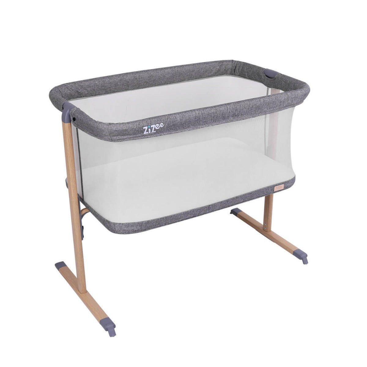 Tutti Bambini ZiZee Breathable Rocking Crib - Oak/Charcoal 5